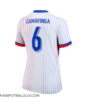 Franța Eduardo Camavinga #6 Echipament de Fotbal Replică European 2024 Femei Deplasare
